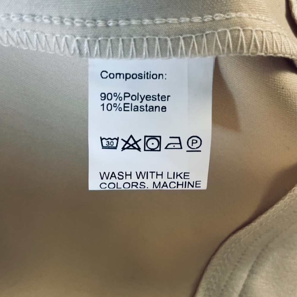 NEW cream-colored faux-suede moto jacket Vegan Jacket size XL - Picture 8 of 8